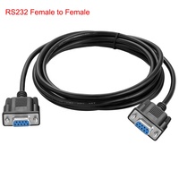 Cable Serial DB9 de 9 Pines RS232, Macho a Hembra, Convertidor para PC, Cable de Extensión Negro de 1.5m, 3m, 5m, 10m