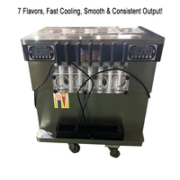 Machine à glace molle 3 / 5 / 7 saveurs, texture onctueuse et crémeuse, production stable, prix compétitif