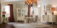 Console de style farmhouse moderne en bois fait main avec miroir mural et buffet personnalisable pour salon