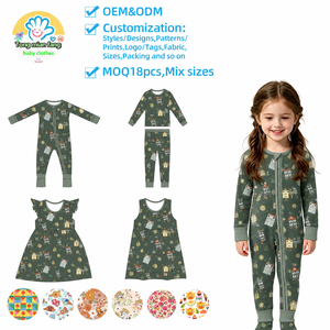 Combinaison bébé en viscose de bambou avec fermeture éclair bidirectionnelle, imprimé <span class=keywords><strong>mouton</strong></span> de dessin animé personnalisé, anti-coup de pied, pour le sommeil des nourrissons, OEM - Product Image 1