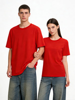 Kaos T-Shirt Lengan Pendek Kerah Rib Katun Combed 220g 100% Katun dengan Sablon Logo Custom untuk Pria Wanita Anak-anak