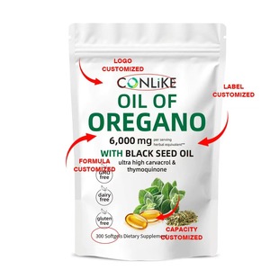 Estratto di Origano Biologico Formula, Integratore Antiossidante ad Alta Potenza, Capsule di Olio di Semi Neri, Supporto Immunitario per <span class=keywords><strong>Adulti</strong></span> - Product Image 6