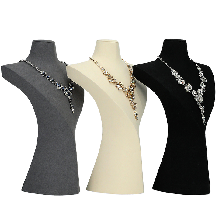 Jewelry Rack Packaging Jewelry Container Necklace Display Rack with Bag Portrait Rack for Neck ...