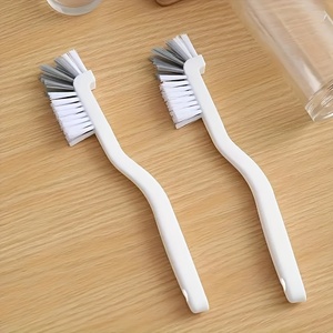 Poils rigides bouteille salle de bain brosses à récurer évier à Angle droit ménage Pot Pan bord coins brosse à vaisselle cuisine brosse de nettoyage - Product Image 3
