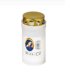 30 velas votivas PR/PB con protector de lluvia. Luces de polipropileno religioso. Iconos DE LA Virgen María. Cartones de 40 piezas. Fabricado en Italia - Product Image 2