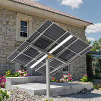 Système de suivi solaire à poteau unique économique, entraînement rotatif, capacité de 4,8 kWp, portée de suivi de 45°, entretien facile, 10 ans