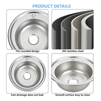 Évier de cuisine monobloc certifié, grand évier simple à encastrer avec passoire