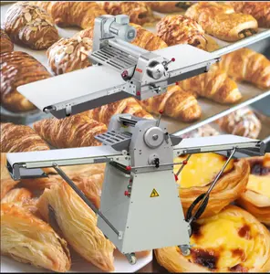 Bäckerei maschine 110V 220V 120V Kleine Theke Tischplatte Elektrische reversible Hochgeschwindigkeits-Brot gebäck China Dough Sheeter Round Thin