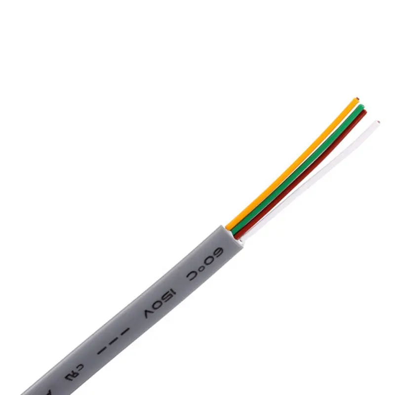pvc insulated electric copper wire cable 4 core flat telephone wire, AWM 20251 telephone cable