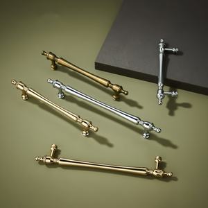 Manija de latón Zapatero Cajón Manija de cobre puro Manija simple de un solo orificio de oro - Product Image 5