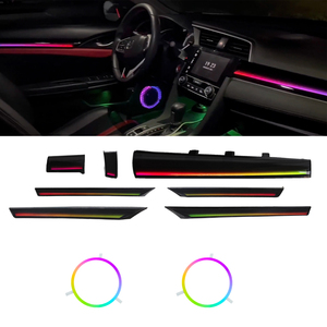 Bande LED RGBIC Premium pour éclairage d'ambiance intérieur de voiture, compatible Honda Civic 2016-2021 - Product Image 1