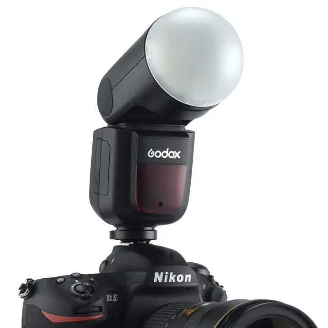 Godox V1-S Round Head Camera Flash Speedlite for Camera models shoot flash outside