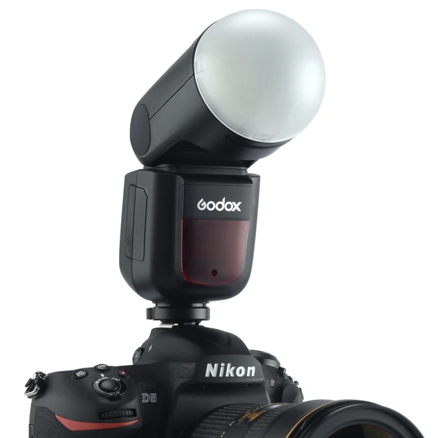 DF Wholesale Original GodoxV1-S Round Head Camera Flash Speedlite for Camera Models Shoot Flash Outside
