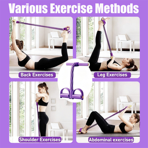 Hot Sale TPE 4-6 Tube Stretch <b>Band</b> Fitness Equipment Home <b>Exercise</b> Resistance <b>Bands</b> Foot Pedal Ankle Resistance Sit Pull Rope - Product Image 3