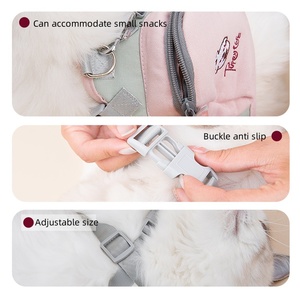 Factory Direct Small Dog <strong>Cat</strong> Pet Backpack <strong>Harness</strong> Set Durable Outdoor Cartoon Style Polyester Cotton Adjustable Leash <strong>Harnesses</strong> - Product Image 3