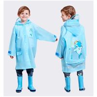 Poncho de pluie pour enfants avec bandes réfléchissantes de sécurité, capuche extra large, imperméable, pour l'école, avec protection pour sac à dos