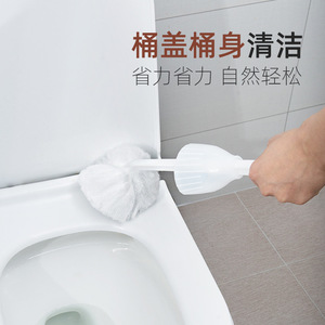 Toilet <b>Brush</b> With Squeeze Function White <b>Round</b> Durable Easy To Clean For Hotel Bathroom - Product Image 4