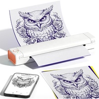 Portable Bluetooth Tatouage Mini Copieur Machine Rapide A4 Thermique Peau Prinker Transfert Temporaire Pochoir Tatouage Imprimante