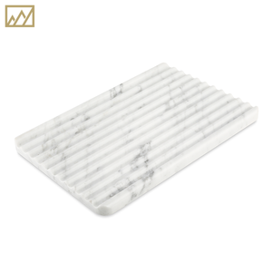 Collar de piedra blanca natural, plato de anillo, bandeja de baratija para exhibición artesanal, plato de mármol para fiesta, bandeja de rayas para exhibición de piedras preciosas - Product Image 2