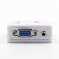 Convertisseur Wodexun AV vers VGA 1080P Composite 3RCA vers VGA Adaptateur Vidéo pour Ordinateur Téléviseur Projecteur Affichage Métal Blanc
