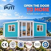 Maison conteneur extensible de 20 pieds facile à installer, avec chambre, style postmoderne, préfabriquée pour usage hôtelier