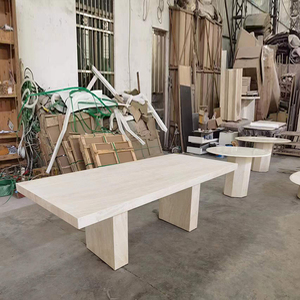 Bàn Ăn Sơn Nhựa Resin Bề Mặt Đá Cẩm Thạch Chống Thấm Nước Lớn Kích Thước Dài Theo Phong Cách Tùy Chỉnh Được Chấp Nhận Hiện Đại - Product Image 4