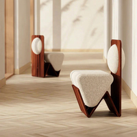 Chaise de salle à manger en bois massif de style nordique moderne avec revêtement en tissu pour hôtel, appartement, villa, restaurant