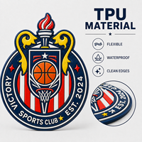 Écusson 3D en relief Cœur Football Luxe Plaqué Métal, Étiquette Thermocollante en Silicone TPU, Designs de Badges Style Vintage pour T-shirts