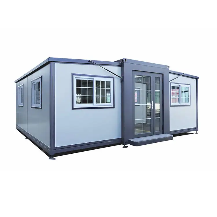 USA 20ft 40ft Expandable Shipping residential ono bedrooms Container House toilet L type cabinet kitchen design