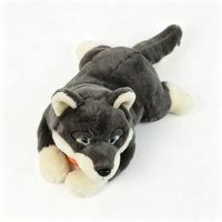 Peluche Loup Réaliste Super Douce Brodé en Coton PP et Polyester, Vente en Gros Usine, Personnalisable OEM