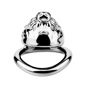 Dispositivo de Castidad Masculino FRRK con Cabeza de Animal de Metal y Campana, Candado para Pene, Jaula de Castidad Metálica, Juguetes Sexuales para Hombres - Product Image 6