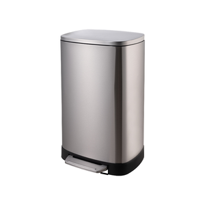 12L nhấn loại thép không gỉ thân thiện với môi chân đạp Thùng rác cho nhà bếp khách sạn Văn phòng & tái chế sử dụng - Product Image 1