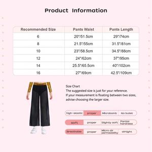 Pantalon de danse en mousseline de soie pour filles de 6 à 16 ans, pour cours de danse, récitals, costume de danse hip hop, danse contemporaine et de salon - Product Image 6