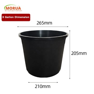 Macetas de Plástico Negras Resistentes a la Intemperie y Ecológicas <span class=keywords><strong>para</strong></span> Jardín, Uso en Exteriores, Rosas, Vegetales/Macetas - Product Image 4