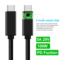 Câble USB Type-C de 3 m, charge rapide USB 3.2 Gen 2 5A 100W, vidéo 4K, transfert de données 10 Gbit/s, blindage en feuille, certifié pour ordinateur