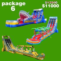 Paquet promotionnel d'août prix videur gonflable maison de rebond toboggan aquatique commercial château gonflable gonflable à vendre