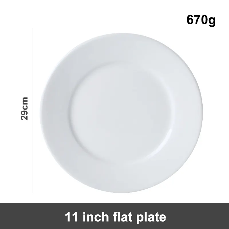 Produttori di piatti personalizzati Wedding Hotel in porcellana bianca piatto piatto 10.5 pollici in ceramica caricabatterie rotondi piatto decorativo per cena