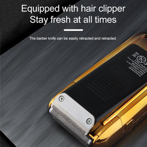 Afeitadora eléctrica inalámbrica de papel de aluminio, resistente al agua, cortadora de pelo para calvicie, Afeitadora eléctrica para hombres, fuente de alimentación USB portátil, tipo de maquinilla de afeitar - Product Image 4