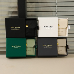 Pu <b>Small</b> Bag Jewellery Design Embossed Logo <b>Gift</b> Bag <b>Gift</b> Jewelry Pouch Packaging Waterproof Pu Leather Pouch Bag - Product Image 3