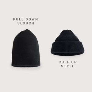 Bonnet de pêcheur classique en tricot court avec revers, bonnet chaud d'hiver unisexe pour adulte, 100 % acrylique, pour le ski - Product Image 2