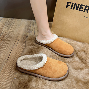 Bottes d'hiver en daim de vache, style rétro, fourrure moelleuse, à bout ouvert, pour femmes, nouvelle collection 2024 - Product Image 5