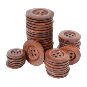 Customized Size Natural Wood Buttons for Children <b>Clothes</b> Buttons <b>Handmade</b> Custom 4 Holes - Product Image 1