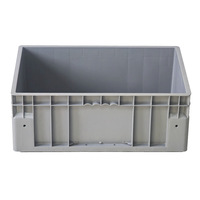 Caisse en plastique pliable et empilable UGET, recyclable, épaissie, avec fond en maille, pour stockage vertical en entrepôt tridimensionnel