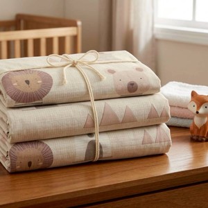 Kids TENCEL™ Lyocell Duvet Cover 150x200cm <b>Cute</b> Woodland Animals Soft Breathable <b>Bedding</b> - Product Image 2