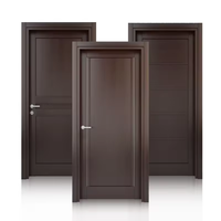 Porte intérieure imperméable en bois PVC Wpc Portes coulissantes en bois Wpc Portes intérieures en bois