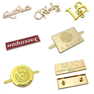 Olio coperto di protezione OEM oro logo personalizzato rilievo in metallo tag etichetta per il sacchetto