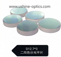 Custom Dichroic Beam Splitter Plate 12.7mm - High Transmittance Optical Glass Mirror for Laser Systems & Imaging
