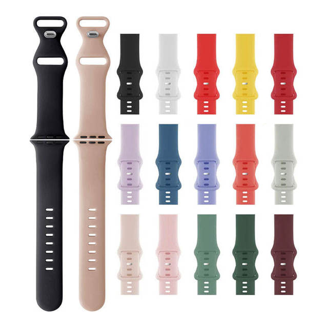 Silicone Smart Watch Band 38mm 40mm 42mm 44mm 45mm for Apple Iwatch Series 11 10 9 8 Ultra 3 2 1 Skin Friendly Band for Man