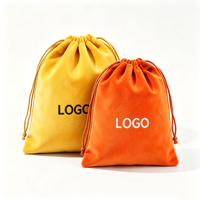 Pochette en velours doux de qualité supérieure avec cordon de serrage, sac cadeau en velours personnalisé avec logo pour bijoux, bracelet, montre, petits accessoires, rangement