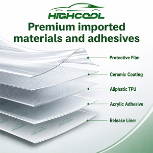 HIGHCOOL - Rollo de Película Protectora de Pintura Automotriz Transparente de TPU PPF, Antiarañazos, Resistente a los Rayos UV, Película Transparente para Carrocería - Product Image 5